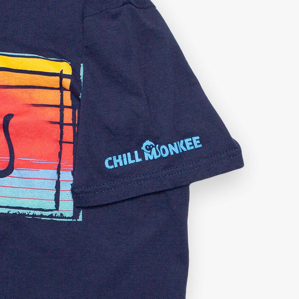 Side view of the Ocean Sunset Graphic Tee