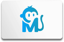 Load image into Gallery viewer, Solid white gift card with the Chill Monkee icon
